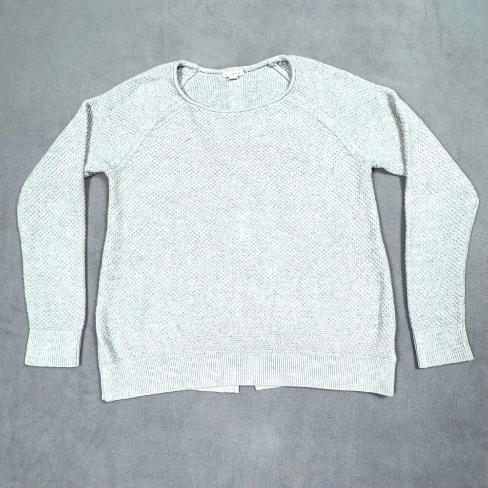 Gap Grey Cotton Knit Sweater L